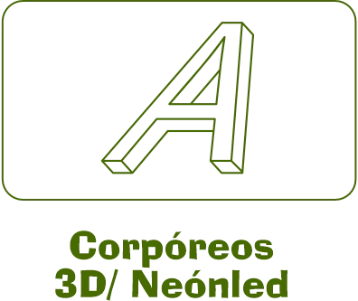Sericio letras corpóreas y Neonled